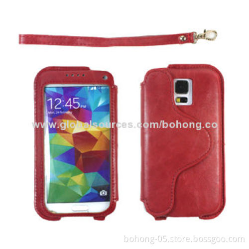 Samsung S4 leather case, with kickstand, various colors are available